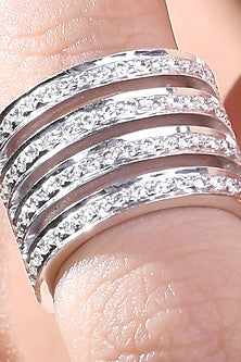 18 Kt White Gold Diamond Midi Ring