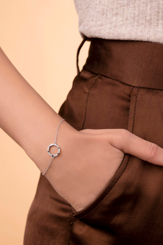 14 Kt White Gold Diamond Bracelet