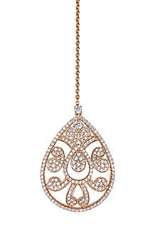18 Kt Yellow Gold Diamond Maangtikka