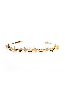 Gold Plated Choker Necklace In Brass