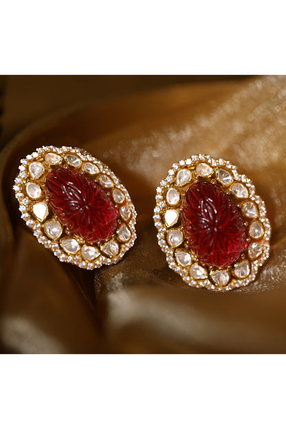 Gold Plated CZ Diamond Earrings