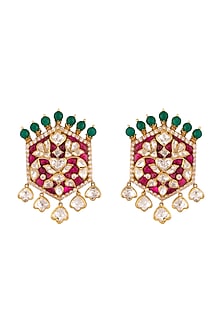 Gold Plated CZ Diamond Stud Earrings