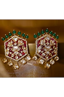 Gold Plated CZ Diamond Stud Earrings