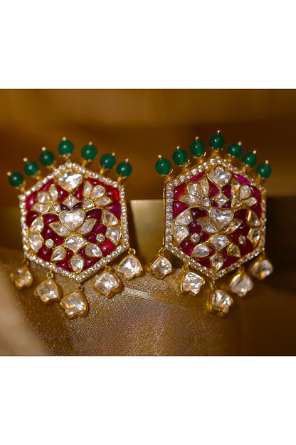 Gold Plated CZ Diamond Stud Earrings