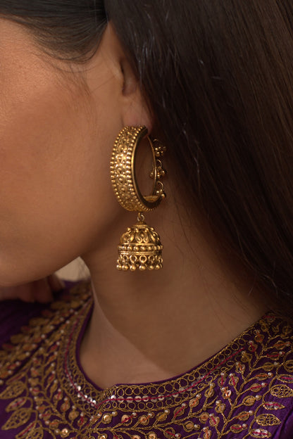 Gold Plated Jhumki Earrings