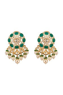 Gold Plated CZ Diamonds Dangler Earrings