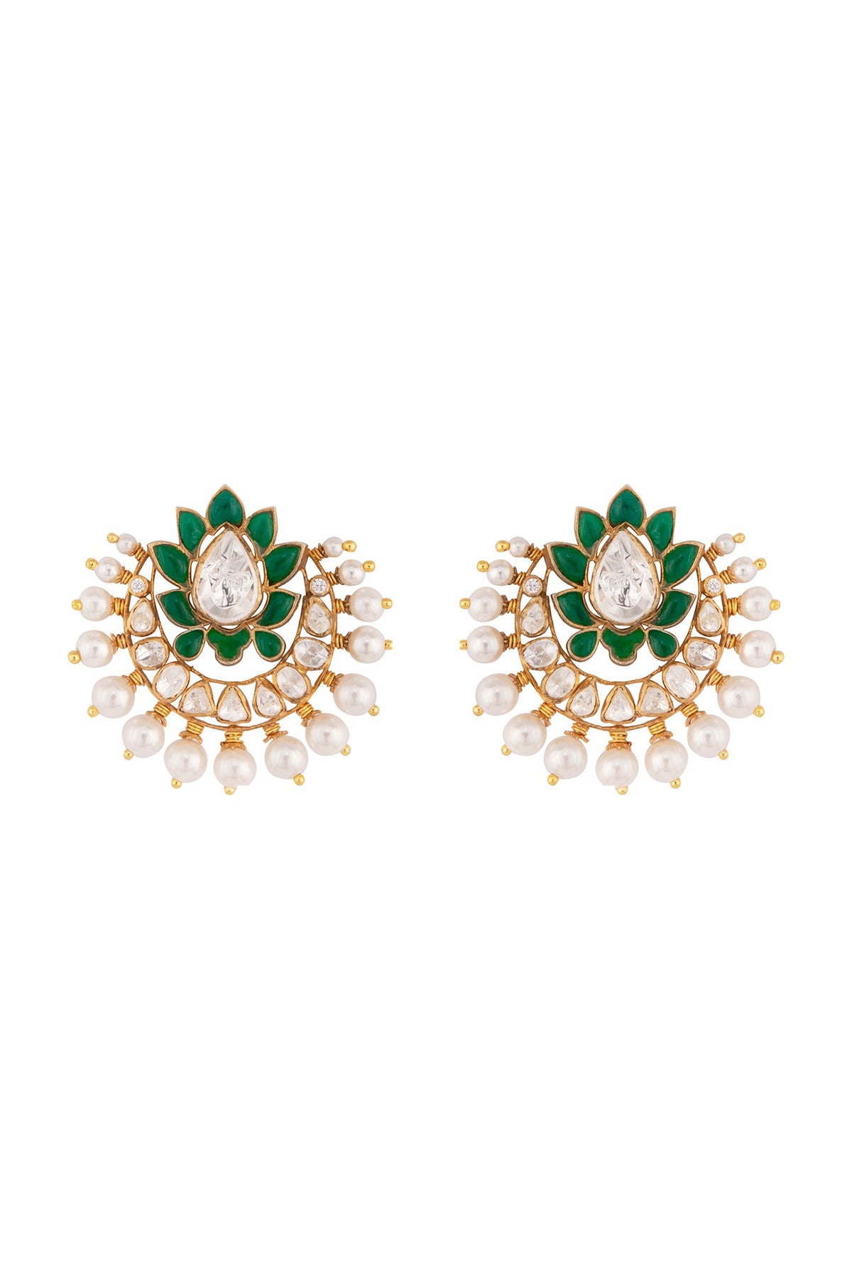 Gold Plated Freshwater Pearls Stud Earrings
