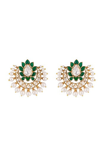 Gold Plated Freshwater Pearls Stud Earrings