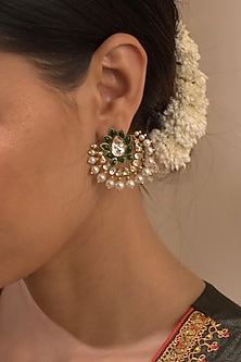Gold Plated Freshwater Pearls Stud Earrings