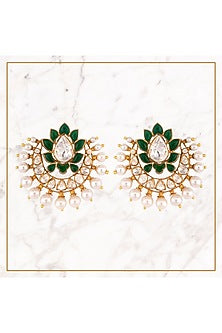 Gold Plated Freshwater Pearls Stud Earrings
