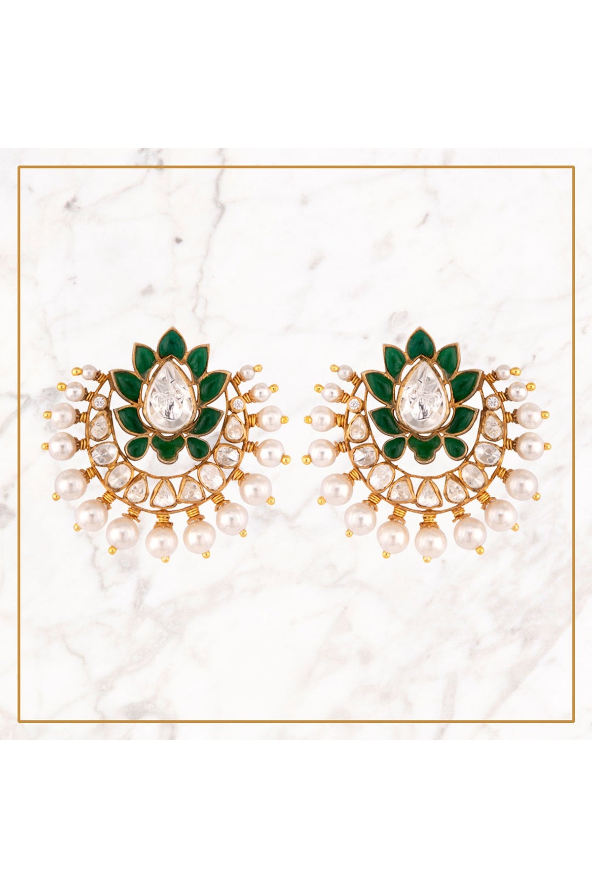 Gold Plated Freshwater Pearls Stud Earrings