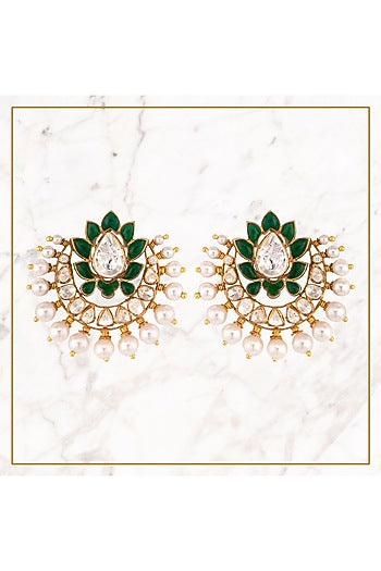 Gold Plated Freshwater Pearls Stud Earrings