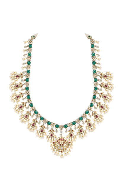 Gold Plated Polki Necklace