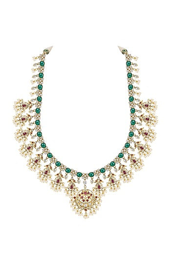 Gold Plated Polki Necklace
