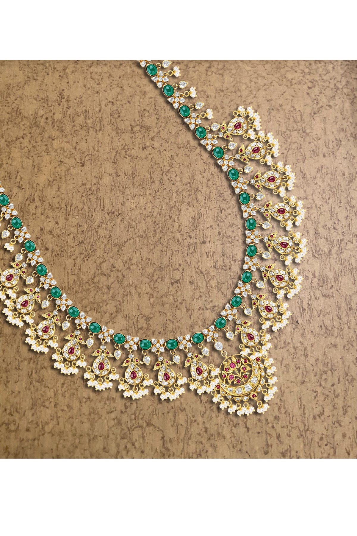 Gold Plated Polki Necklace