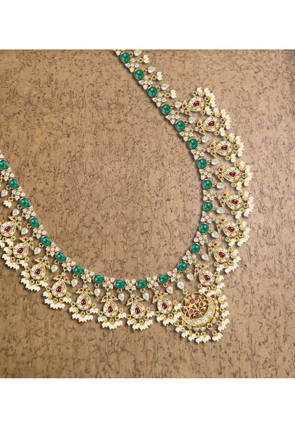 Gold Plated Polki Necklace