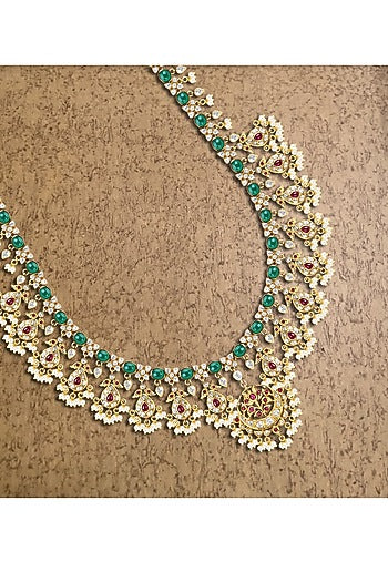 Gold Plated Polki Necklace