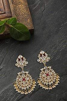 Gold Plated Polki Long Necklace