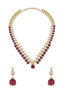 Gold Plated Ruby Necklace