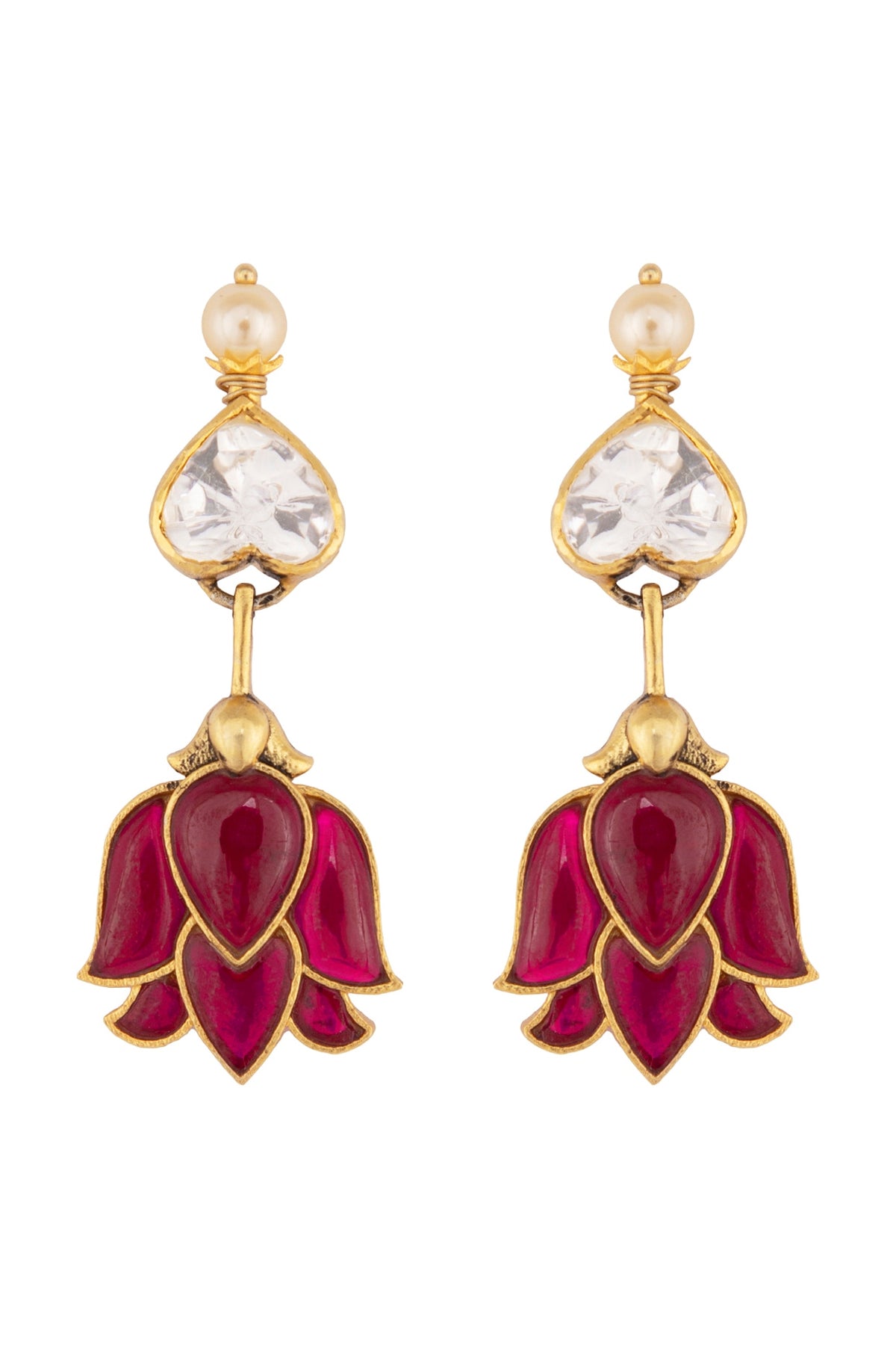 Gold Plated Ruby Necklace