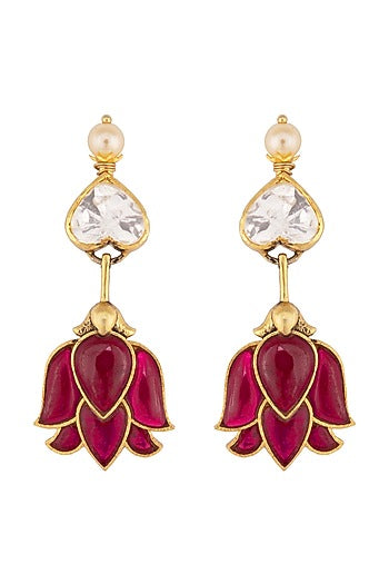 Gold Plated Ruby Necklace