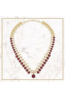 Gold Plated Ruby Necklace