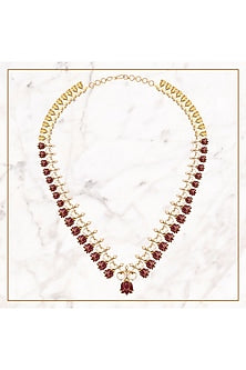 Gold Plated Ruby Necklace