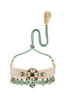 Gold Plated Pearls Choker Necklace