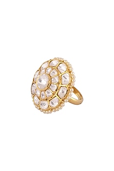 Gold Plated Pearls Ring