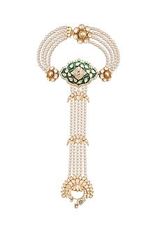 Gold Plated Polki Hathphool