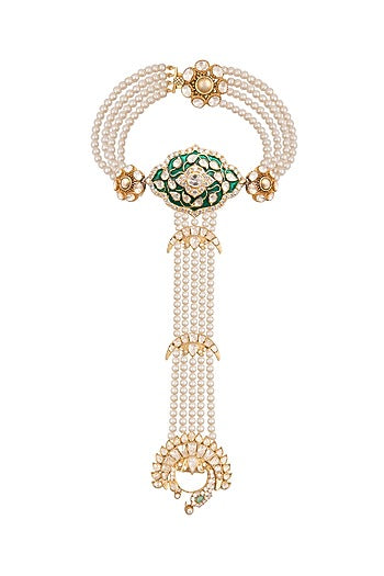 Gold Plated Polki Hathphool