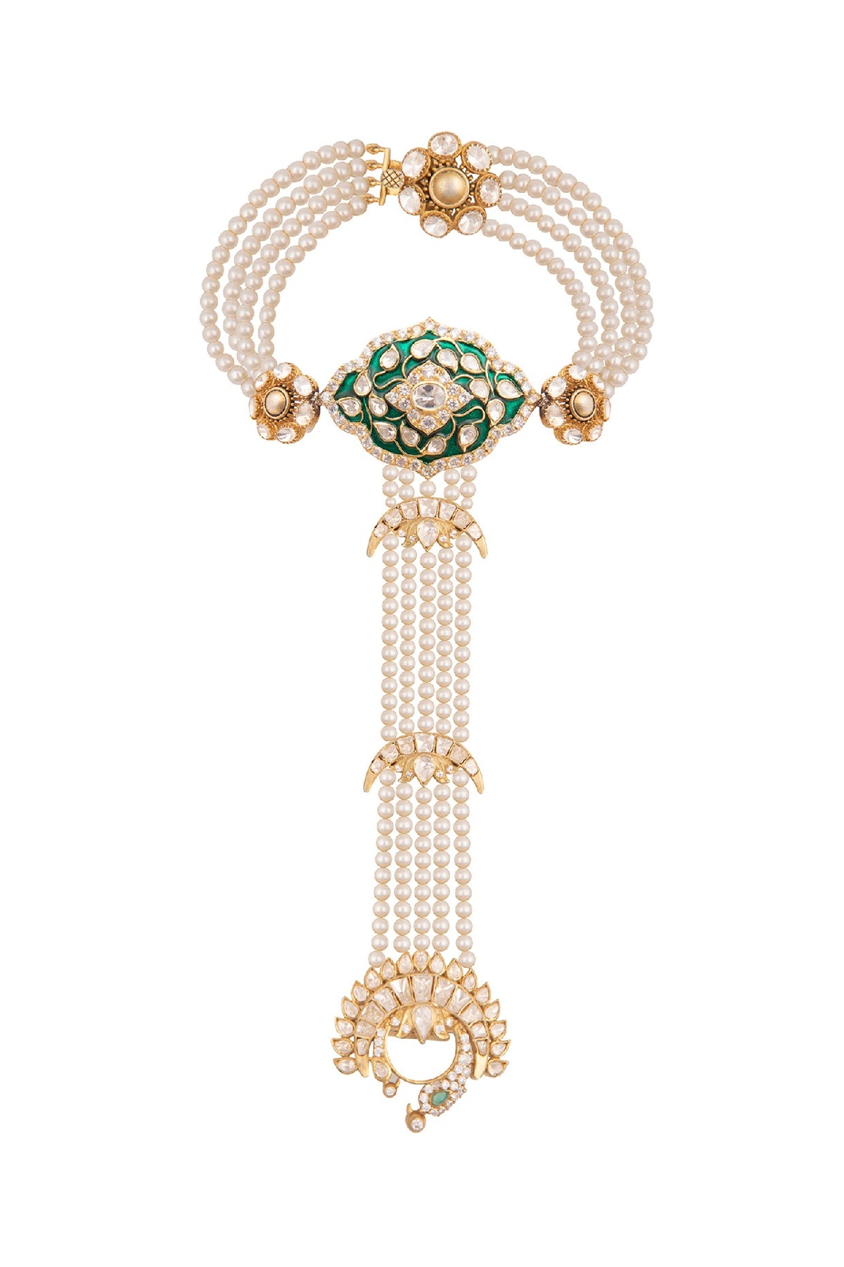 Gold Plated Polki Hathphool