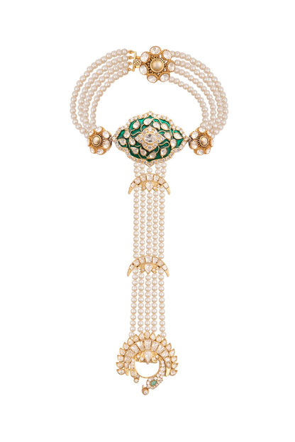 Gold Plated Polki Hathphool