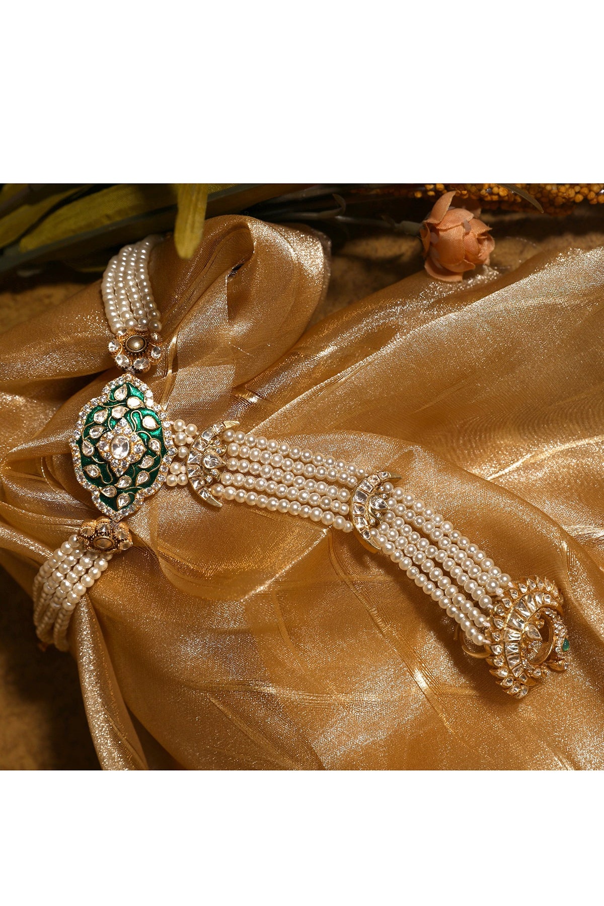 Gold Plated Polki Hathphool