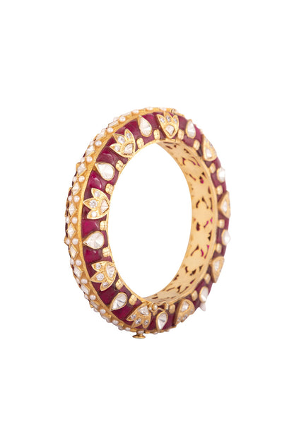 Gold Plated Pearls Kada
