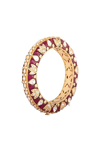 Gold Plated Pearls Kada