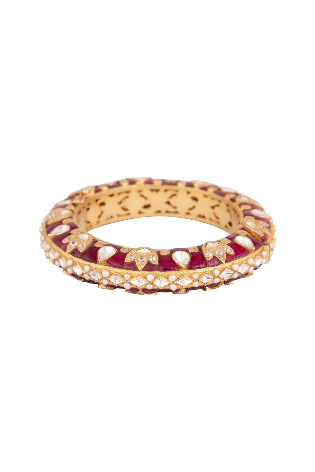 Gold Plated Pearls Kada