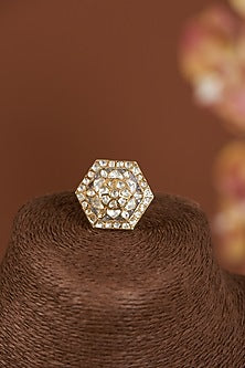 Gold Finish Tanzanite Ring In Sterling Silver