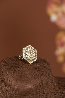 Gold Finish Tanzanite Ring In Sterling Silver