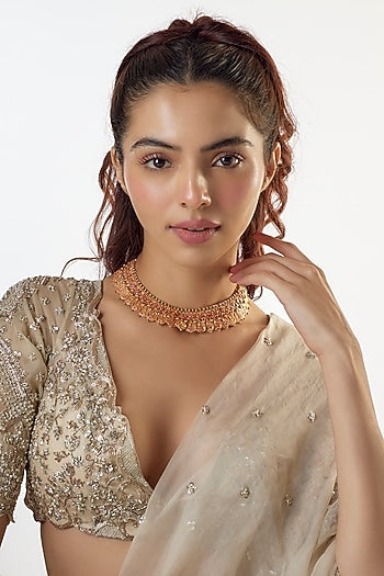 Gold Plated Necklace In Sterling Silver