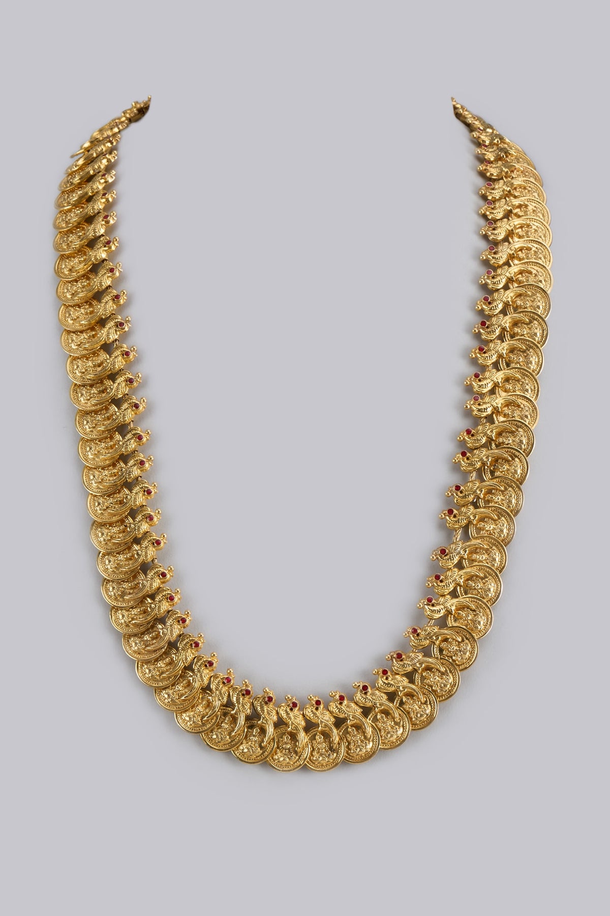 Gold Plated Temple Necklace In Sterling Silver
