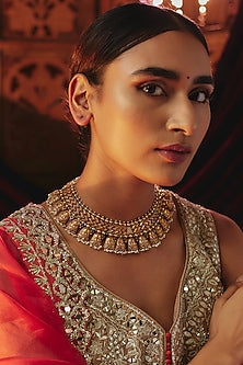 Gold Plated Contemporary Necklace In Sterling Silver