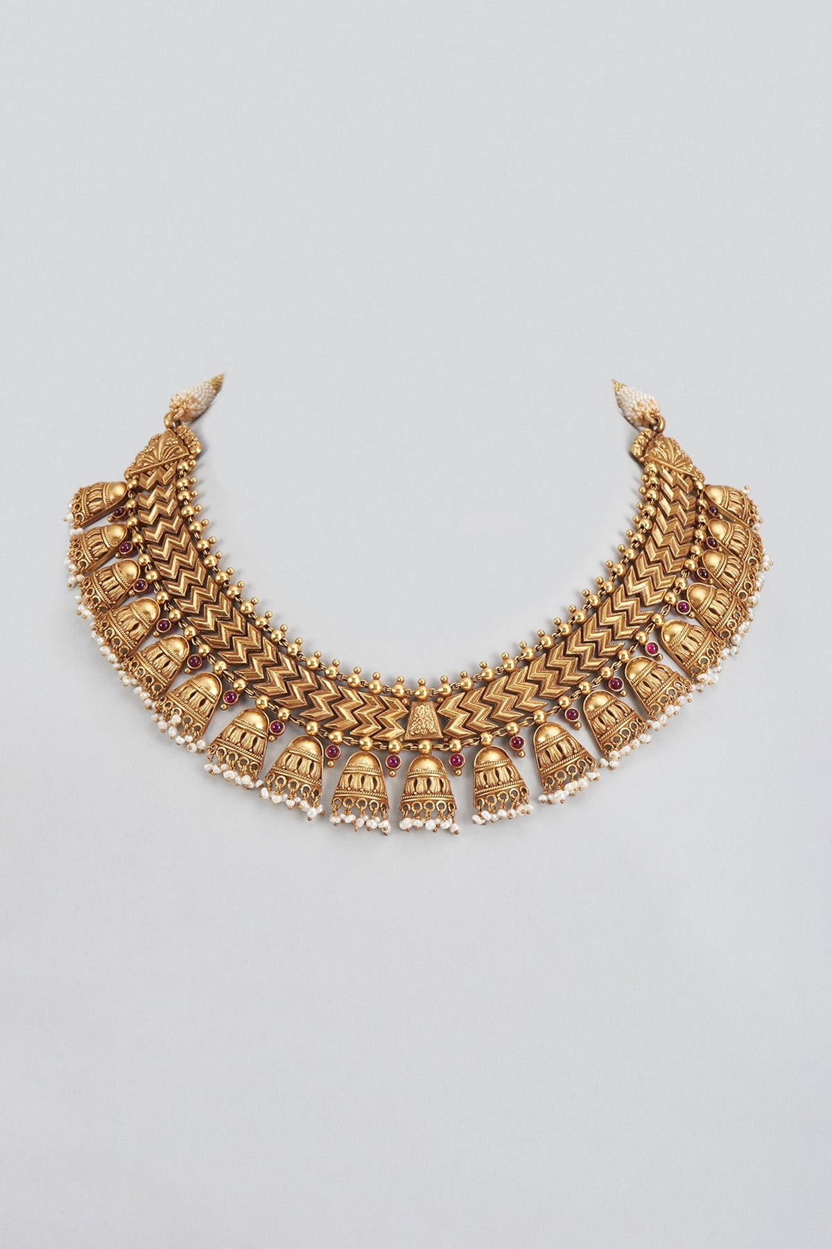 Gold Plated Contemporary Necklace In Sterling Silver