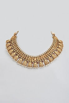 Gold Plated Contemporary Necklace In Sterling Silver