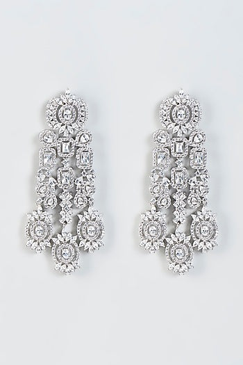 White Finish Zircons Necklace Set