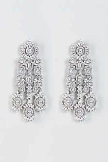 White Finish Zircons Necklace Set