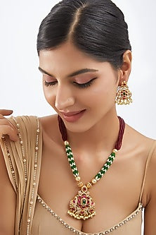 Gold Finish Zircon Mala Set