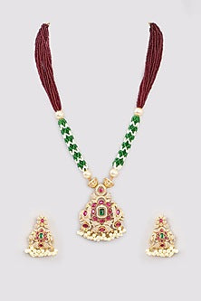 Gold Finish Zircon Mala Set