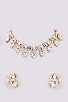 Gold Finish Zircon Necklace Set