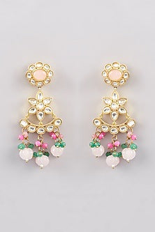 Gold Finish Kundan Polki Mala Set